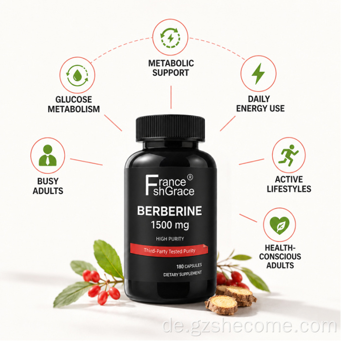 Shecome Berberin-HCI-Kapseln unterstützen die metabolische Gesundheit